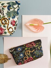 Spode Black Creatures of Curiosity Small Cosmetics 100% Cotton Bag - Image 2 of 7