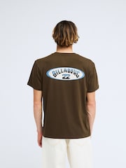 Billabong Brown Orbit Arch Short Sleeve T-Shirt - Image 3 of 8