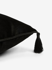 Black 50 x 30cm Matte Velvet Cushion - Image 5 of 5