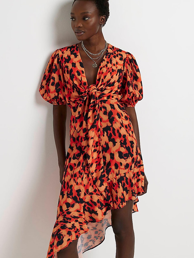 River Island Orange Wrap Maxi Dress - Image 1 of 5