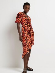 River Island Orange Wrap Maxi Dress - Image 2 of 5