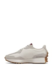 New Balance White/Burgundy Womens 327 Trainers - Image 4 of 4