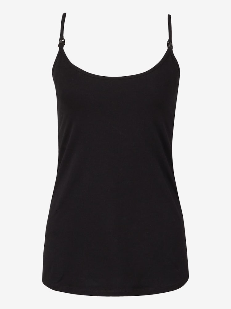 JoJo Maman Bébé Black Maternity & Nursing Vest Top - Image 1 of 3