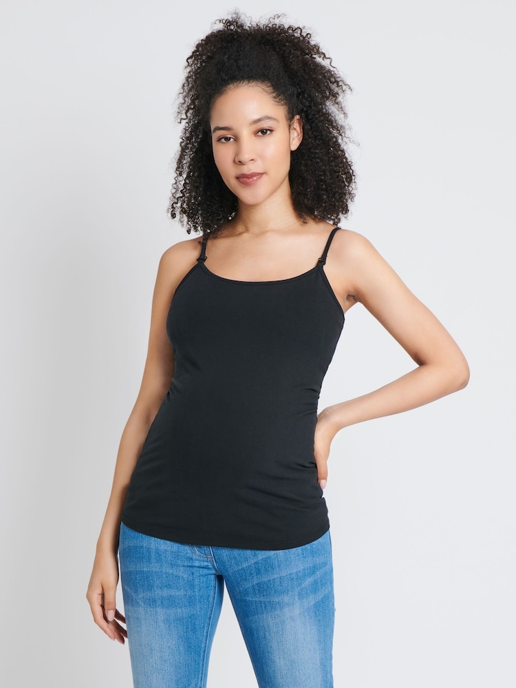 JoJo Maman Bébé Black Maternity & Nursing Vest Top - Image 3 of 3
