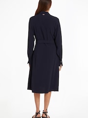 Tommy Hilfiger Blue Crepe Shirt Dress - Image 2 of 4