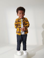 Темно-синий - Брюки на подкладке без застежки (3mths-7yrs) - Изображение 2 из 6