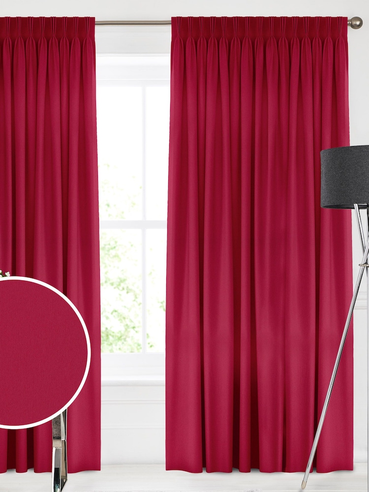 Scarlet Red Montero Velvet Made To Measure Curtains - Image 1 of 9