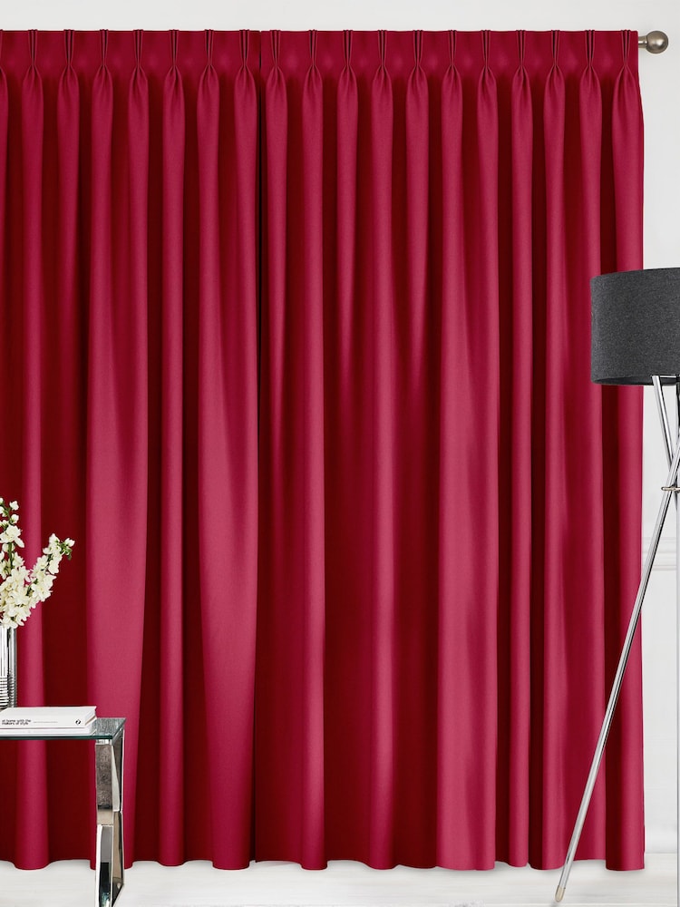 Scarlet Red Montero Velvet Made To Measure Curtains - Image 2 of 9