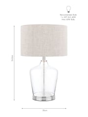 Laura Ashley Clear Ockley Touch Table Lamp - Image 5 of 5