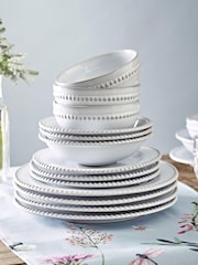MM Living White Bobble Dinner Plate - Image 1 of 3