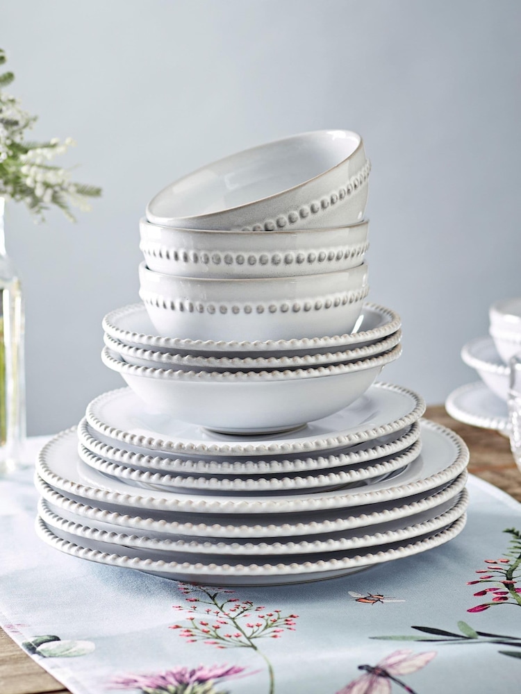 MM Living White Bobble Dinner Plate - Image 1 of 3
