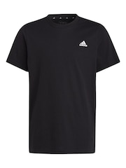 adidas Black 100% Cotton Sportswear Essentials Small Logo Cotton T-Shirt - Image 4 of 8