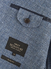 Blue Signature Double Breasted Angelico Linen Blend Blazer - Image 10 of 13