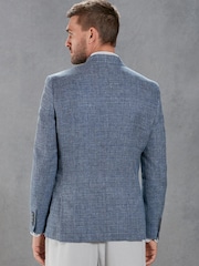 Blue Signature Double Breasted Angelico Linen Blend Blazer - Image 3 of 13
