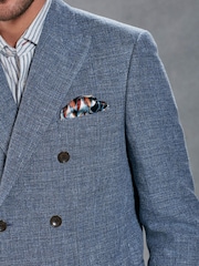 Blue Signature Double Breasted Angelico Linen Blend Blazer - Image 7 of 13
