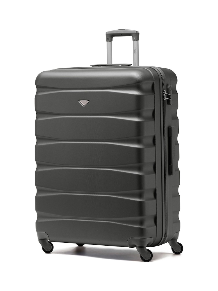 Flight Knight Large Hardcase Lightweight Check In Suitcase With 4 Wheels - Image 1 of 7 Flight Knight Large Hardcase Lightweight Check In Suitcase With 4 Wheels - Image 1 of 7
