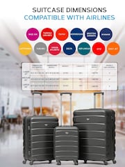 Flight Knight Large Hardcase Lightweight Check In Suitcase With 4 Wheels - Image 4 of 7