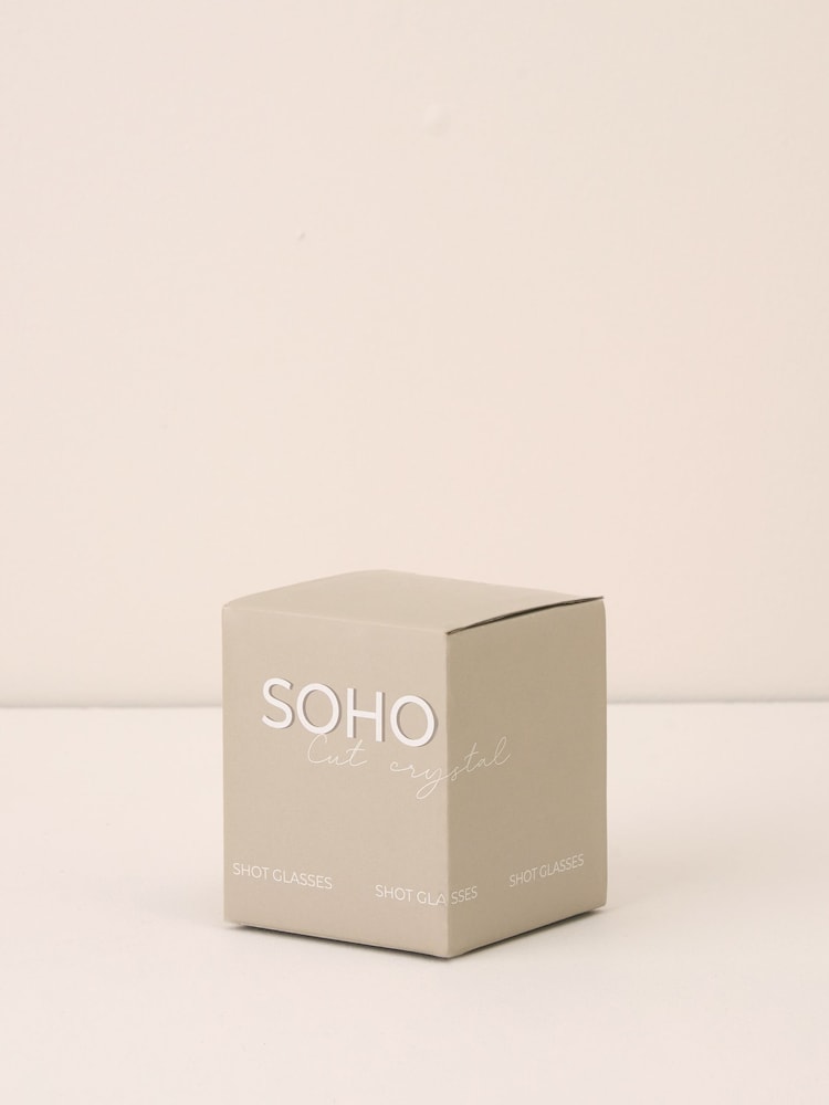 Truly Set of 4 Clear Soho Cut Crystal Shot Glasses - Image 4 of 4