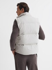 Reiss Stone Westbrook Funnel Neck Puffer Gilet - Image 5 of 5