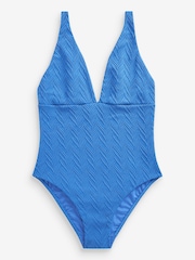 Blue Plunge Tummy Control Swimsuit - Image 6 of 6
