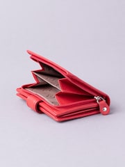 Lakeland Leather Red Small Leather Tab Purse - Image 5 of 5