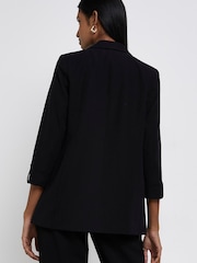River Island Edge To Edge Casual Black Blazer - Image 2 of 4
