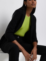 River Island Edge To Edge Casual Black Blazer - Image 3 of 4