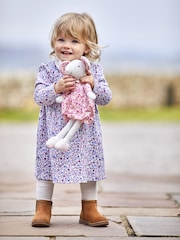 JoJo Maman Bébé Periwinkle Blue Ditsy Floral Peter Pan Dress - Image 1 of 4