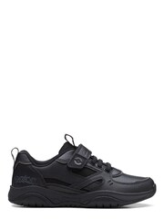 Clarks Black Multi Fit Leather Grip Trade Shoes - Image 1 of 7