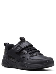 Clarks Black Multi Fit Leather Grip Trade Shoes - Image 3 of 7