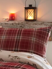 Dreams & Drapes Natural Derwent Check 100% Cotton Duvet Cover and Pillowcase Set - Image 3 of 4