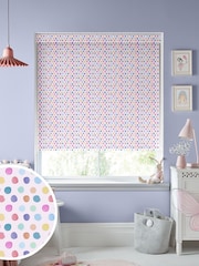 Voyage Blossom Pink Blackout Dotty Made To Measure Roller Blind - Image 1 of 6