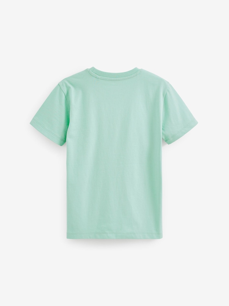 Green Mint Regular Fit Short Sleeve 100% Cotton T-Shirt (3-16yrs) - Image 2 of 2