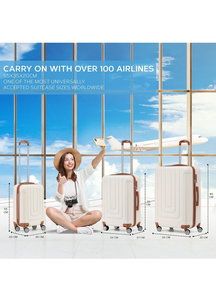 Flight Knight Medium Hardcase Lightweight Check In Suitcase With 4 Wheels - Image 6 of 6