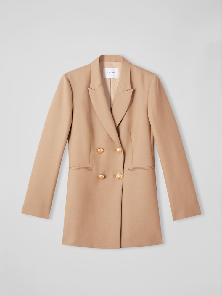 LK Bennett Natural Mariner Double-Breasted Jacket - Image 4 of 4