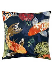 Riva Paoletti Blue Koi Pond Cushion - Image 1 of 4