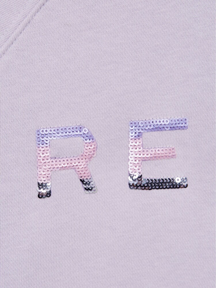 Reiss Lilac Bryony Senior Sequin Crew Neck Jumper - Image 7 of 7