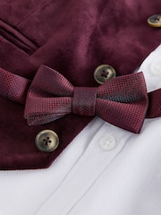 Plum Purple Velvet Waistcoat Set (3mths-7yrs) - Image 5 of 5