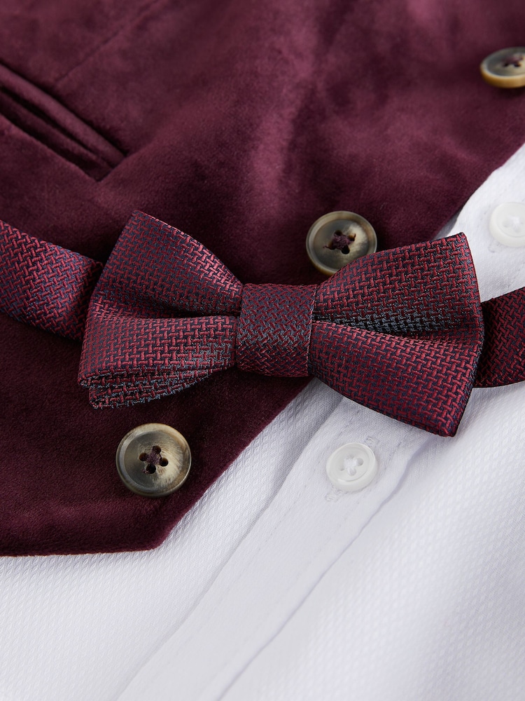 Plum Purple Velvet Waistcoat Set (3mths-7yrs) - Image 5 of 5