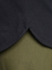 Black 3/4 Length Sleeve 100% Cotton T-Shirt - Image 4 of 5