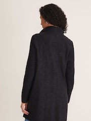 Phase Eight Grey Zip Knit Byanca Coat - Image 2 of 6