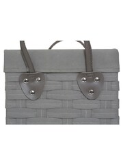 Interiors by Premier Grey Lattice Non Woven Fabric Storage Baskets - Image 2 of 4