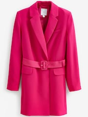 Pink Tailored Long Sleeve Belted Blazer Dress - Image 4 of 4