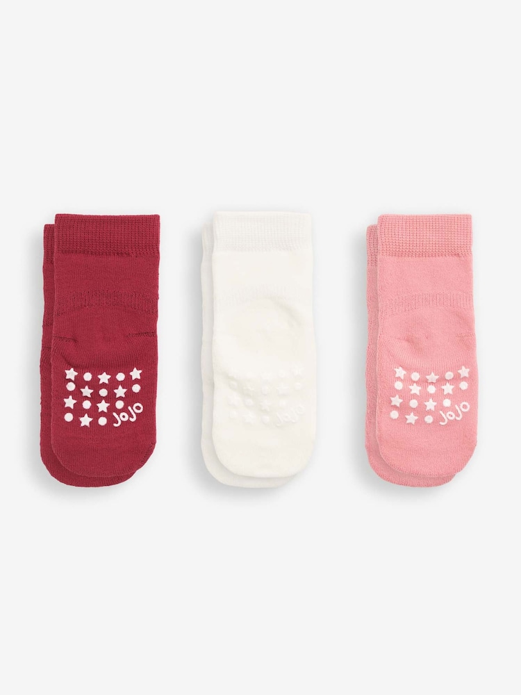 Beerenrosa - Jojo Maman Bébé Extradicke Socken im 3er-Pack - Bild 1 von 2