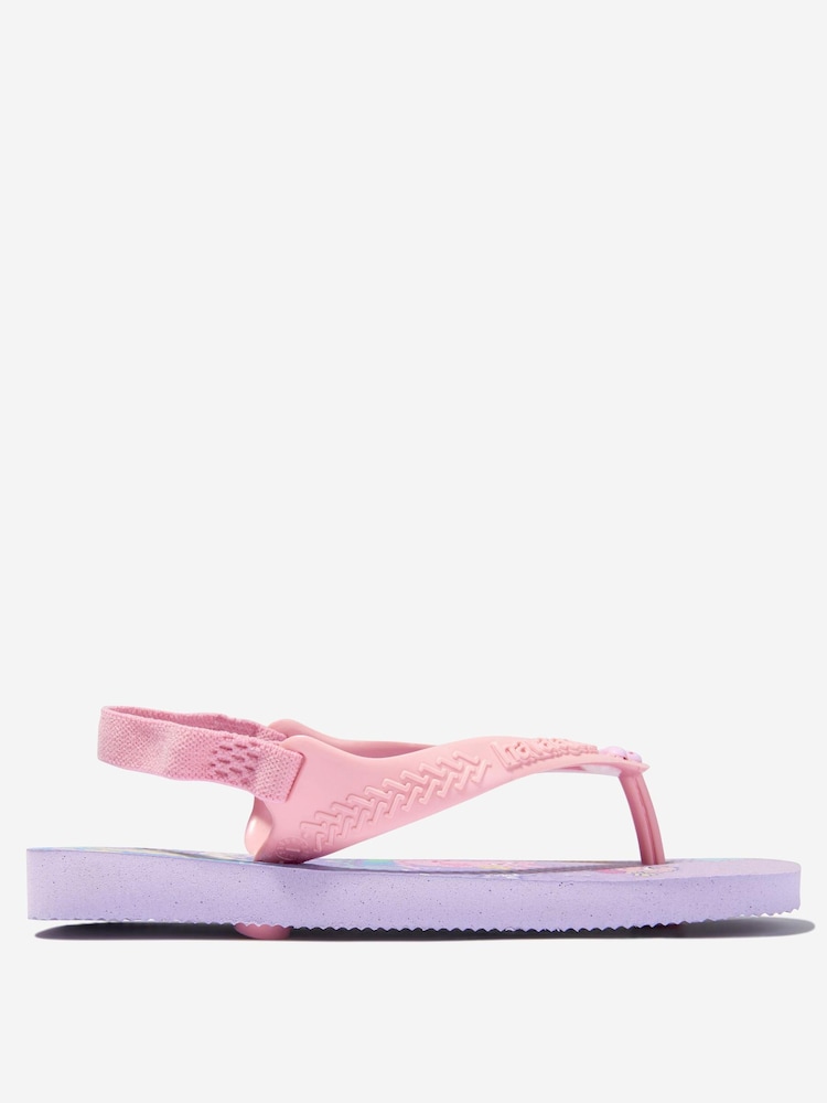 Girls Peppa Pig Flip Flops in Lilac - Image 1 of 1