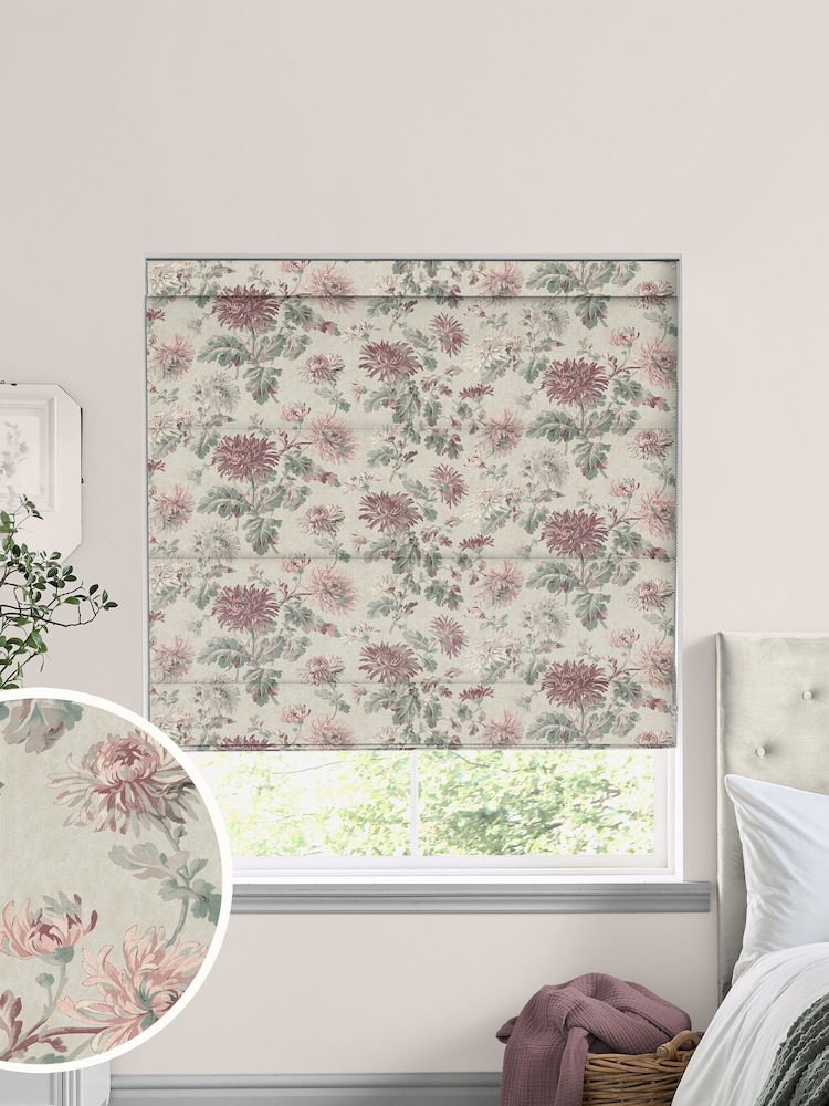 Laura Ashley Purple Maryam Made To Measure Roman Blinds - Image 1 of 6