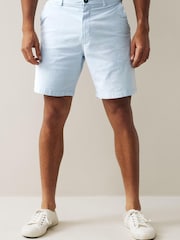 Light Blue Oxford Loose Stretch Chino Shorts - Image 1 of 1