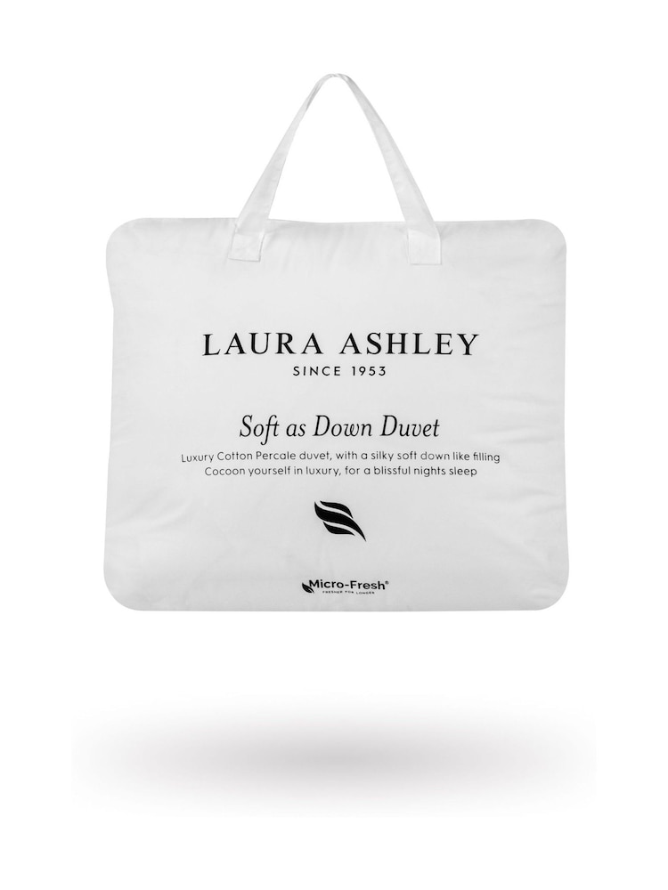Laura Ashley White Premium Duck Feather and 13.5 Tog Down Duvet - Image 5 of 5