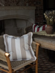 Ellenvale Interiors Greige Outdoor Scalloped Cushion Cover 45 X 45cm - Image 1 of 3