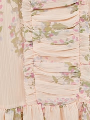 Reiss Pink Print Amber 9-12 yrs Chiffon Print Dress - Image 7 of 7